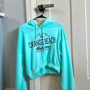 Salty Lemon cropped cinched hoodie